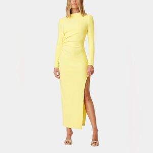 NWT Elliatt Yellow Asymmetrical Nola Maxi Dress